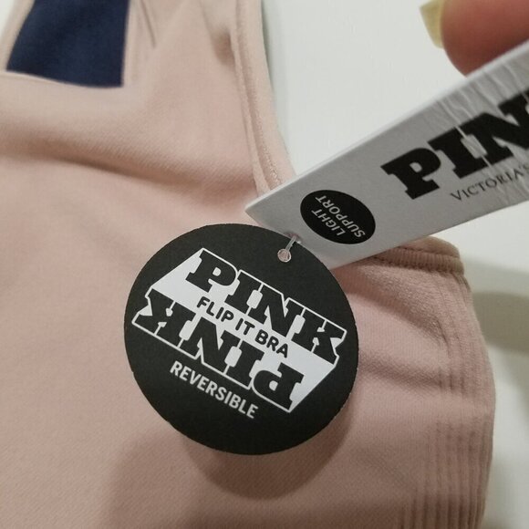 NWT PINK Victoria's Secret Reversible Sports Bra Size L - Picture 5 of 10